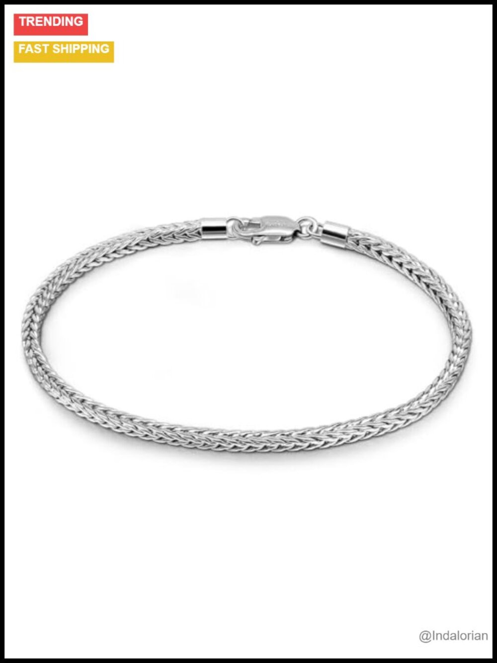925 Sterling Silver Chopin Chain Bracelet Women Bohemian Stackable